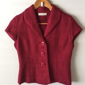 Coldwater creek short sleeve sweater blazer